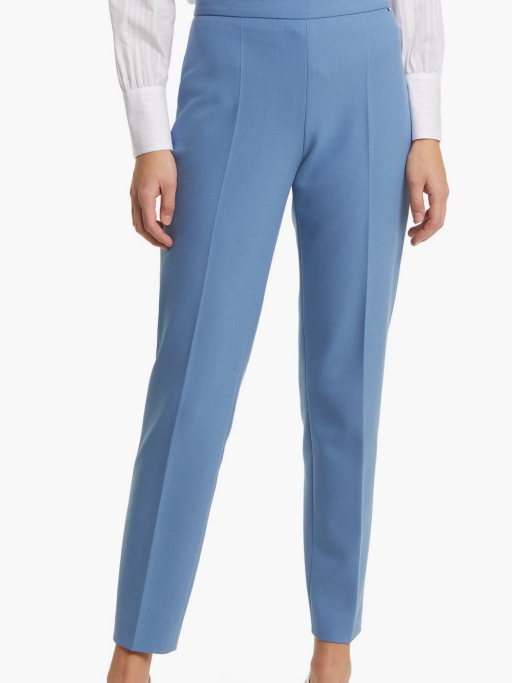 Boss Women High-Rise Straight Leg Pants in Slate Blue